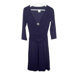 Laundry by Shelli Segal Purple Dress Women’s 6 Fit Flare Cocktail Wedding Guest